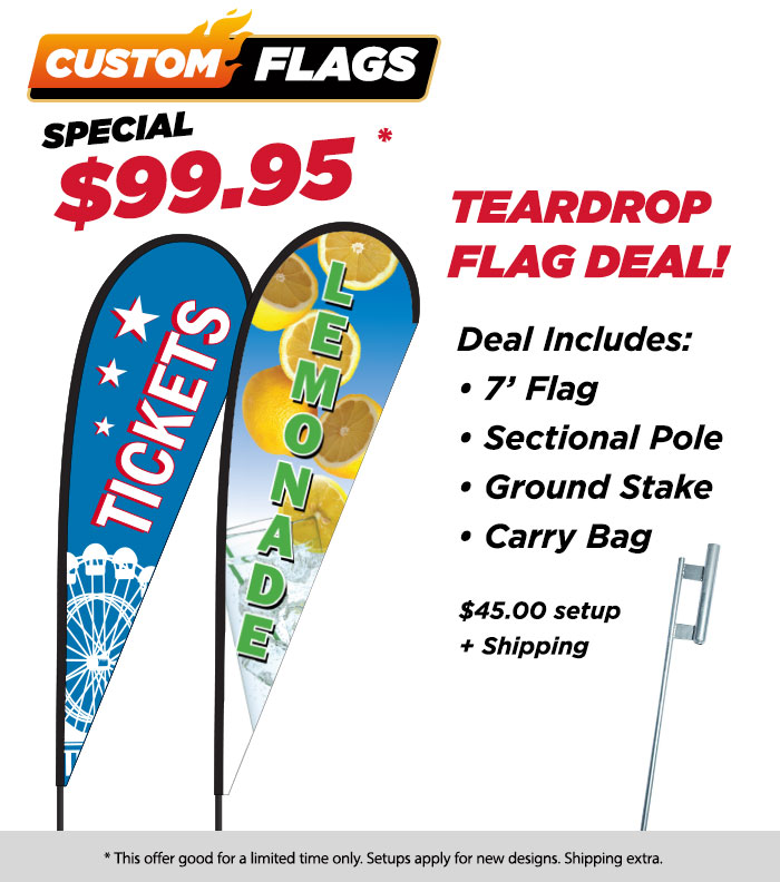 Tear drop flag kit deal