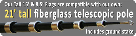 telescopic pole fiberglass flag pole