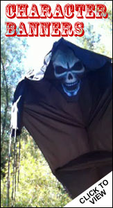 Halloween Banner Reaper Ghost Haunted House