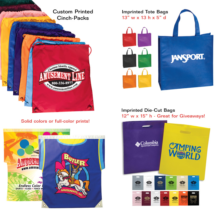 Custom Printed Promotional Bags & Cinch Packs