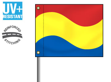 CF6 2'x3.5' Rectangular Wavy Flag