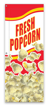 Fresh Popcorn Concession Food Flag