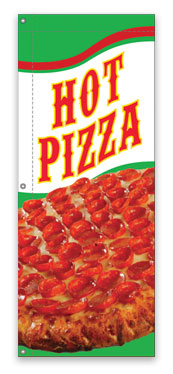 Hot Pizza Concession Food Flag