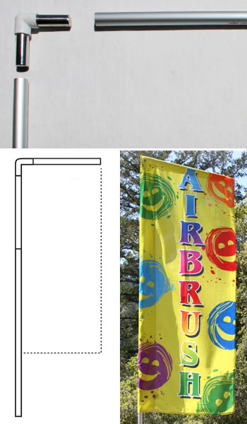 aluminum pole flag banner