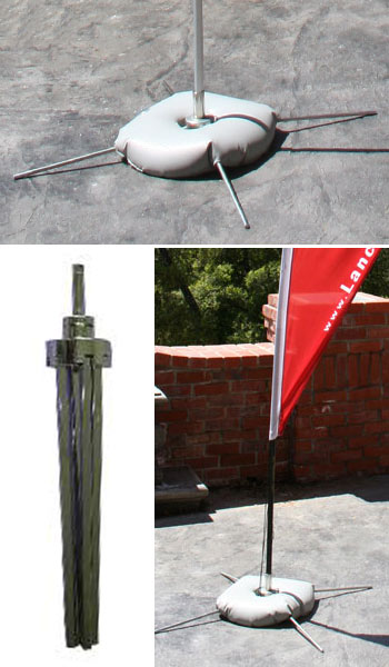 heavyweight pole flag banner stand