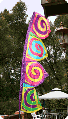 spiral flag show tall concession