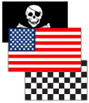 US State Flags Jolly Rogers Checkered Flags