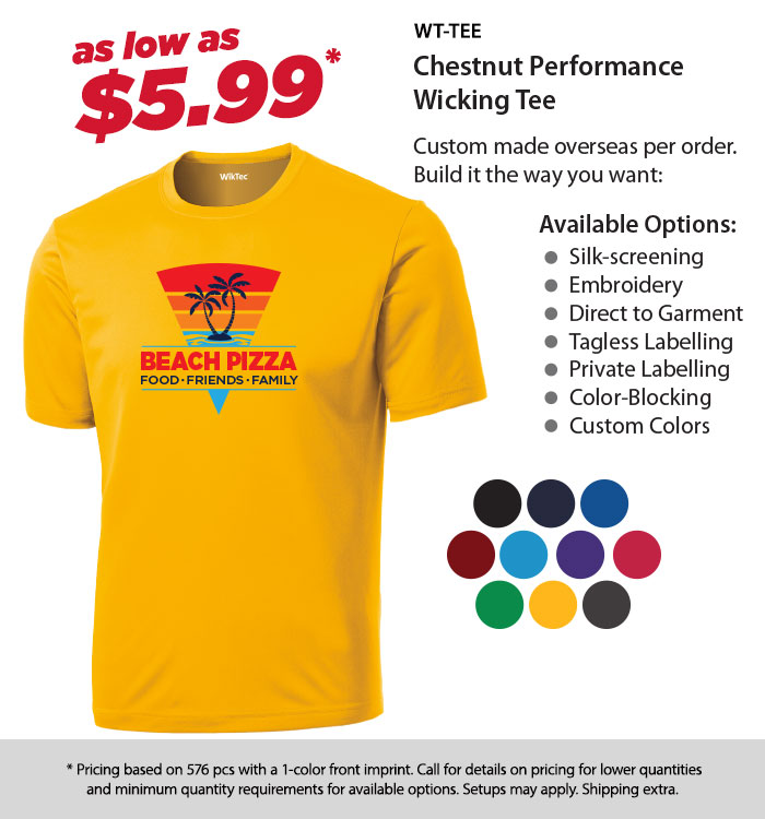 WT-TEE Chestnut Performance Wicking Tee